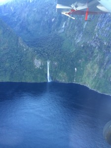 A waterfall viewed just as we were landing